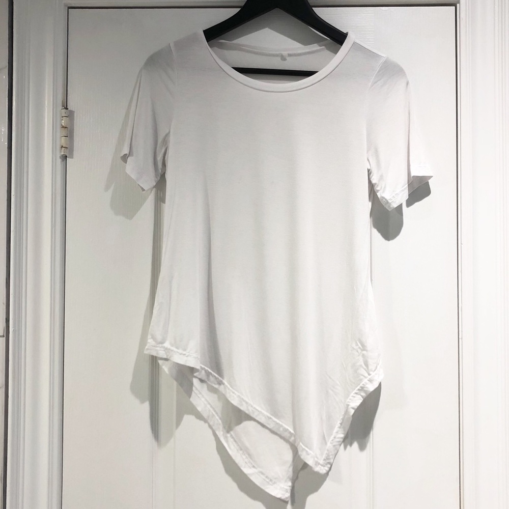 White Asymmetric T-Shirt